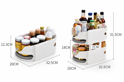 Bacs de rangement rotatifs