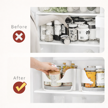 Bacs de rangement rotatifs