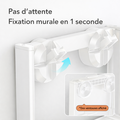 Étagère de Cuisine à Ventouses – Rangement Pliable Sans Perçage